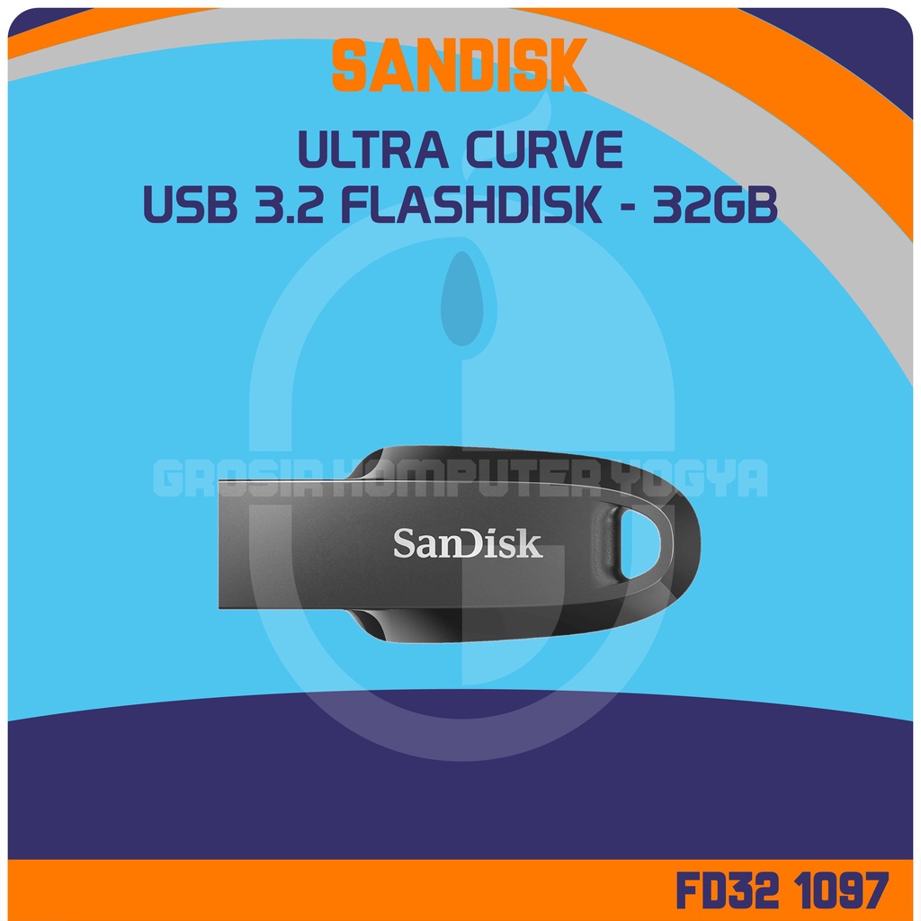 Sandisk Ultra Curve USB 3.2 Gen 1 32GB 100MBps Flash Drive Flashdisk