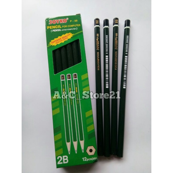 

PENSIL 2B JOYKO P-88 hijau Satu pack isi 12 pcs