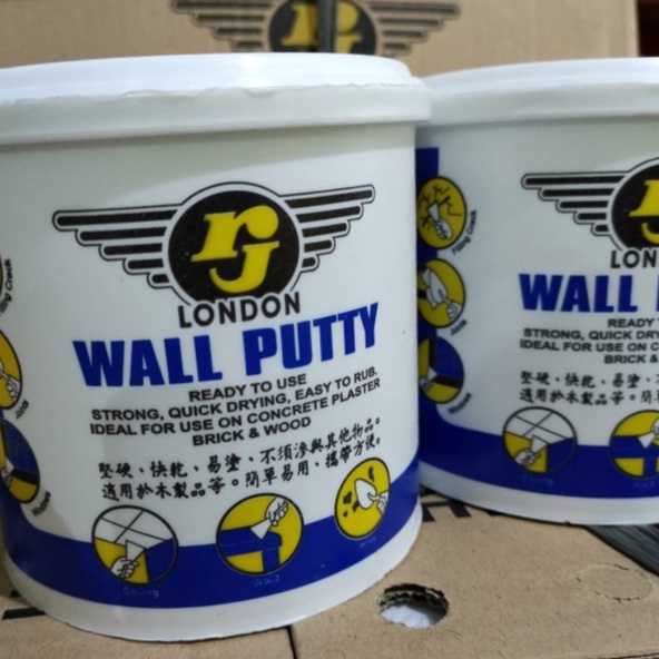 Dempul Premium RJ Wall Putty Dempul Tembok Kayu Serbaguna RJ London (1Kg / 1 Kilo)