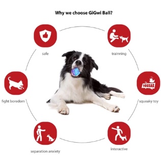 GIGWI Ball with Squeaker Dog Toy / Bola Mainan Anjing