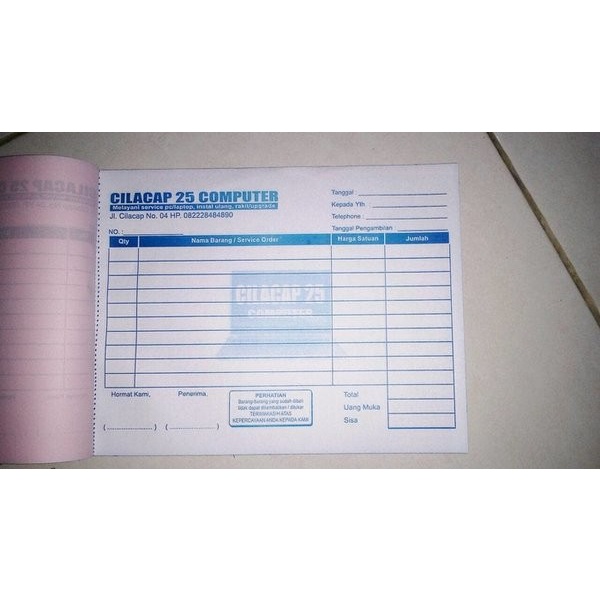 

Cetak Nota 2 Ply 1 Rim (NOTA/ surat jalan / form / rangkap 2 )