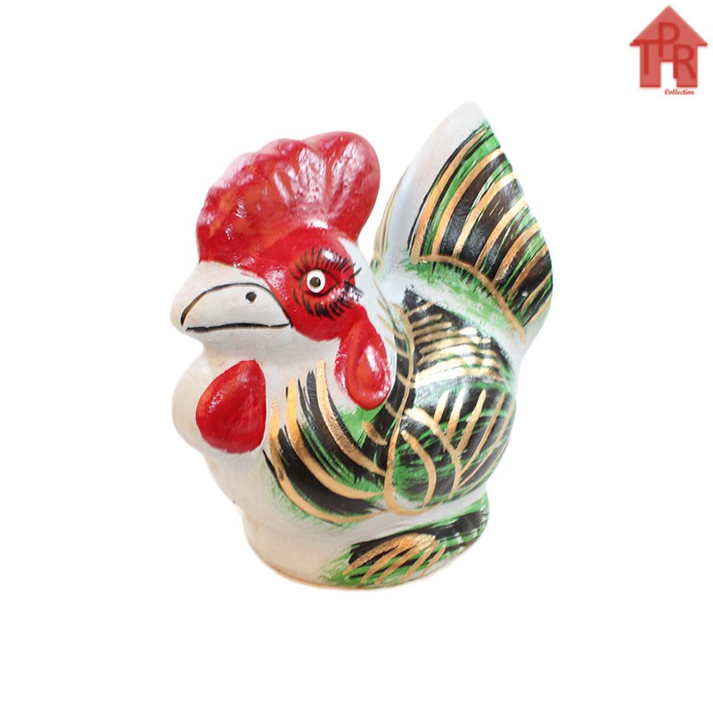 Gerabah - celengan tanah liat Ayam Jago tradisional T28 / size - S