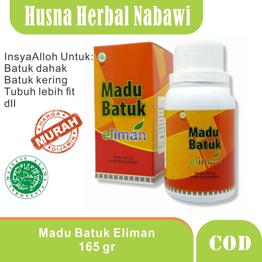 

PROMO PROMO Herbal Madu Batuk Pilek Berdahak Untuk Dewasa 165 Gram Eliman El Iman - Husna Herbal Nabawi