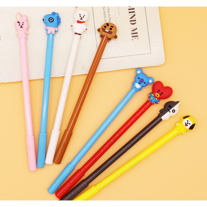 Bolpoin Korea Karakter BT21 KECIL / Bolpoin Kartun Lucu Boyband Korea / Pulpen Gel 0,38mm Korea