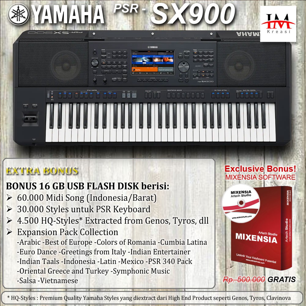PSR SX900 / PSRSX900 / PSR-SX900 / PSR SX 900 Keyboard Arranger Yamaha Garansi Resmi