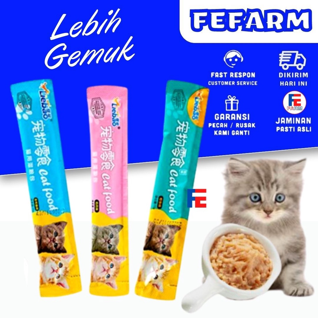 Cat Food Snack Makanan Basah Cemilan Kucing 15gram FEFARM