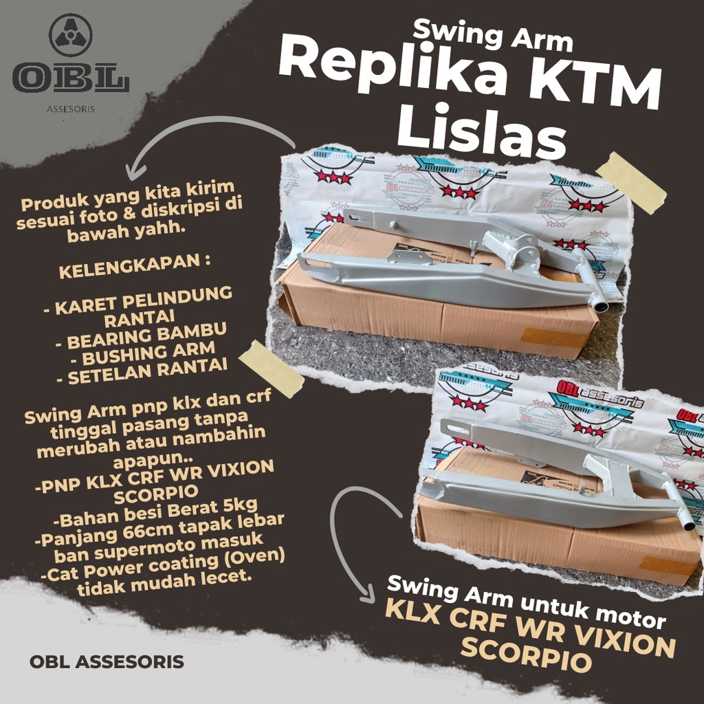 Swing Arm Replika KTM  Lislas pnp KLX CRF WR VIXION SCORPIO