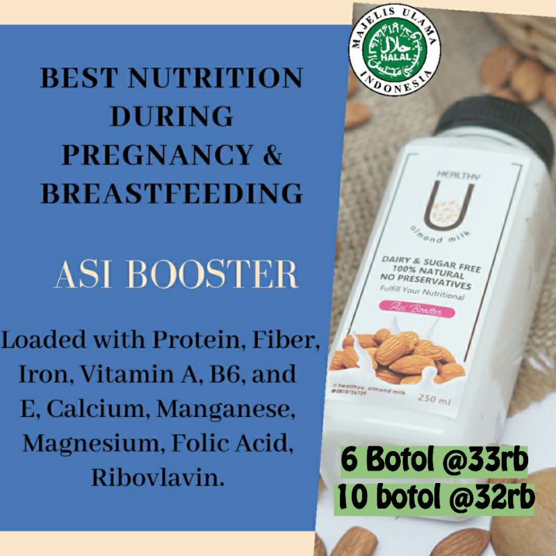 

Almond Milk / Healthy U / Roasted Almond Milk/asi booster 250ml