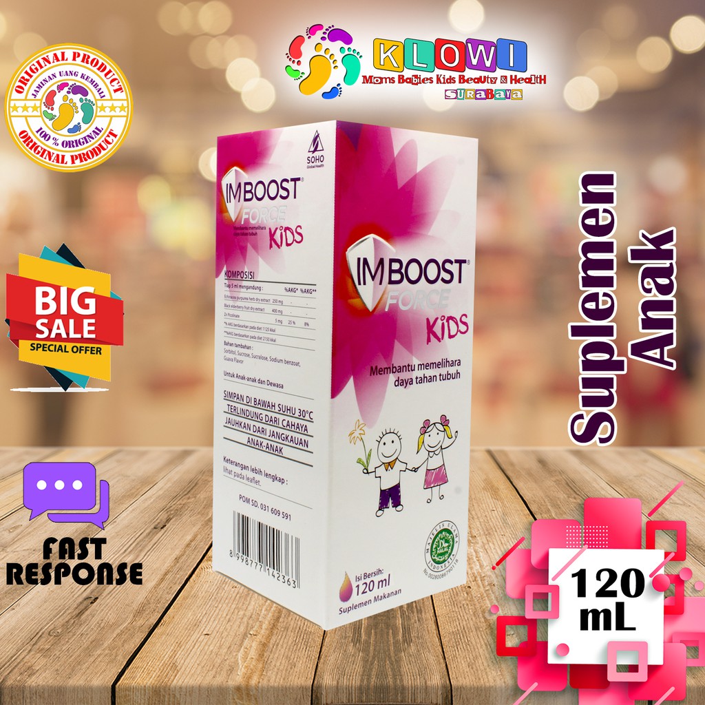 100% Original Imboost Force Kids Sirup 120Ml / Suplemen Daya Tahan Tubuh