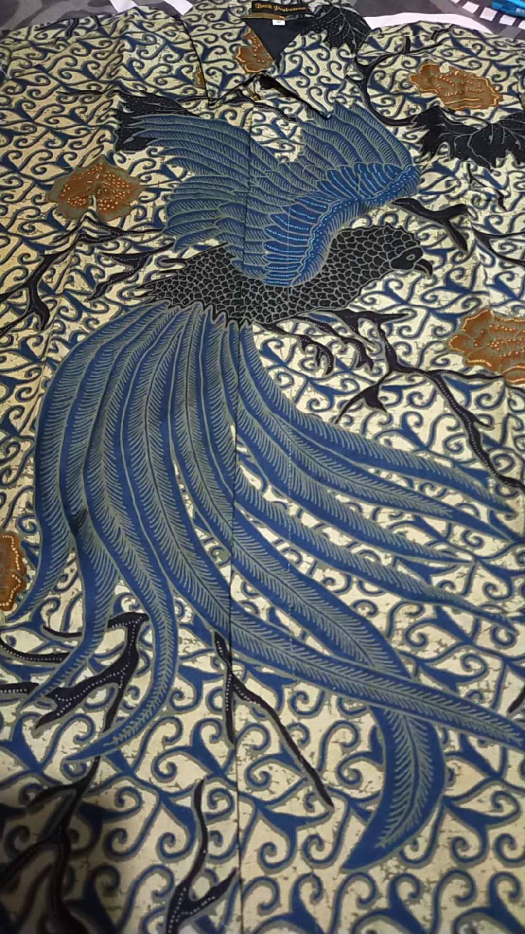 Kemeja Batik Pria Panjang Cendrawasih Ijo Full Furing