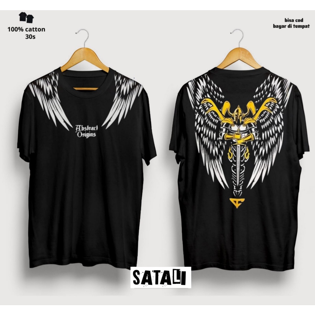 KAOS ROBOT SAYAP ABSTRACT ORIGINS / T-SHIRT ANGEL SAYAP / KAOS ASTHETIC / KAOS DISTRO PRIA DAN WANIT