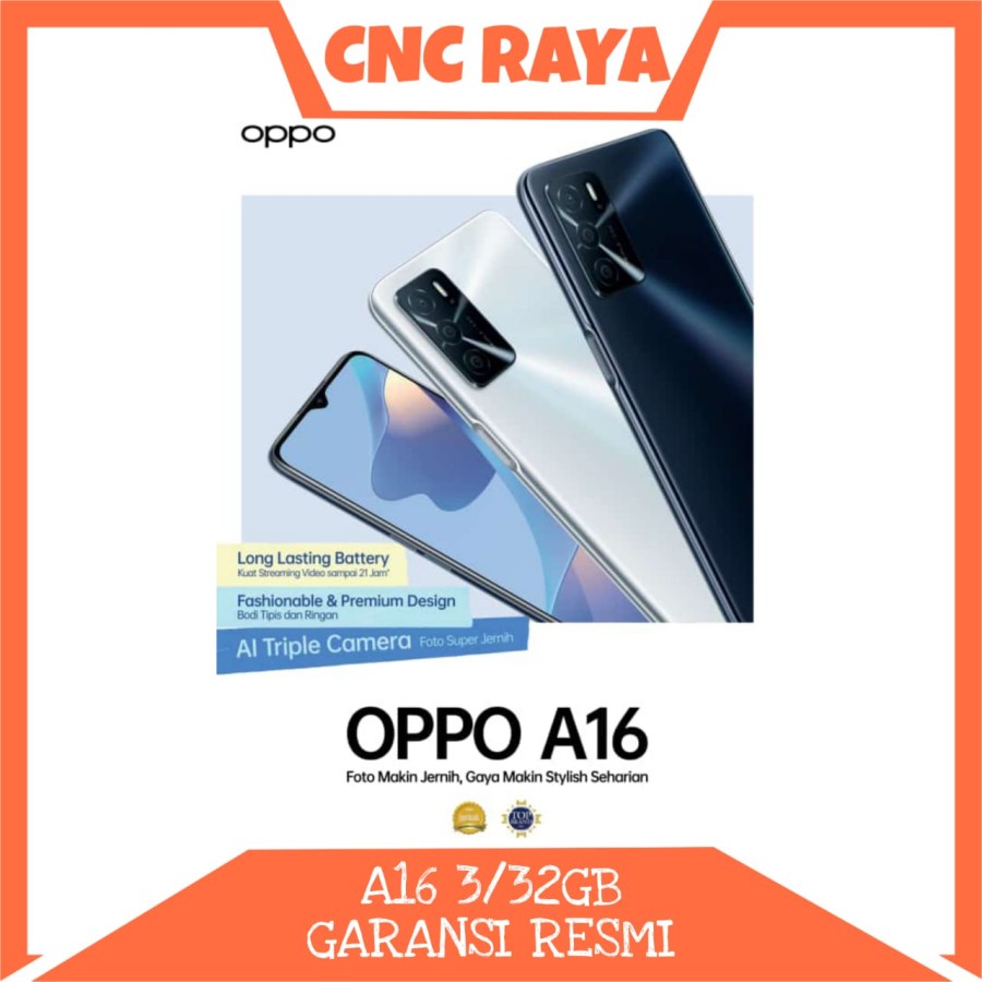 OPPO A16 3/32GB | GARANSI RESMI