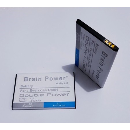 Double Power Battery Batere Batre Baterai Brain Power Evercoss R40H