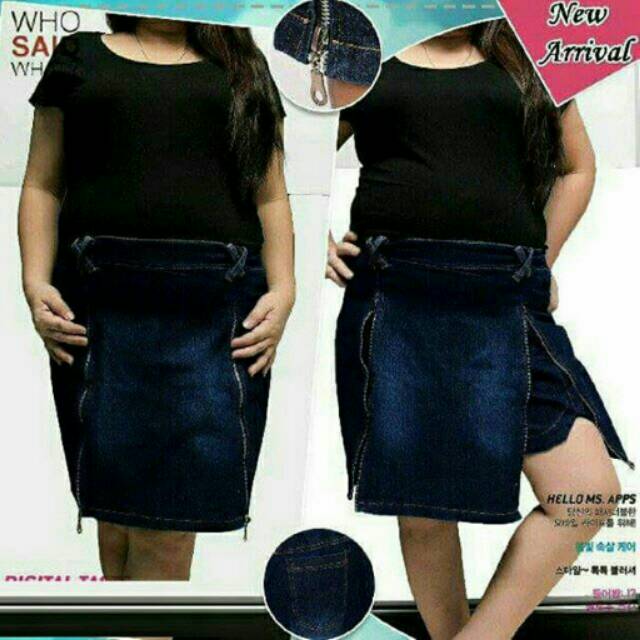 J92 BIGSIZE MINI SKIRT JEANS ROK PENDEK CELANA PENDEK HOT TERUSAN JUMBO WANITA CEWE KANTOR MURAH 2R