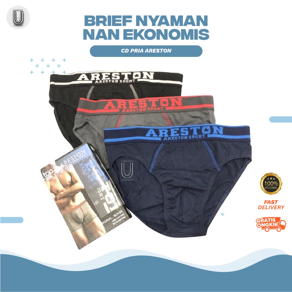 Pakaian Celana Dalam Pria Dewasa Areston Sempak Laki Laki Premium Bahan Katun Spandek By Universal Underwear