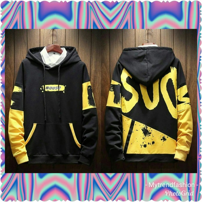 Sweater Hoodie Mouse | Bahan FLEECE Tebal | Ukuran XL