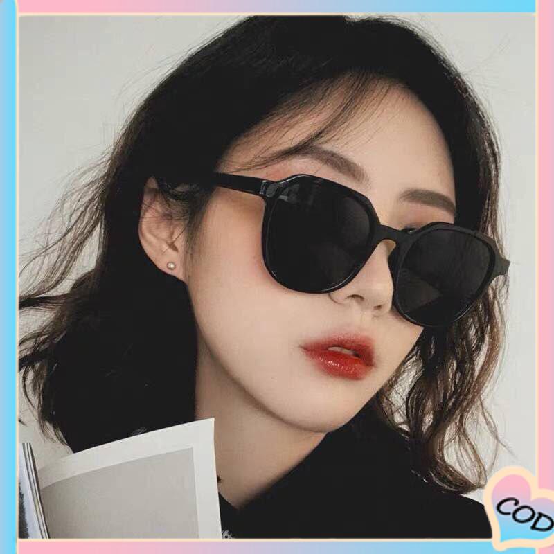 COD❤️ 2022 Korea Baru Ins Kacamata Wanita Wajah Bulat Kacamata Anti-Ultraviolet Fashion-A.one