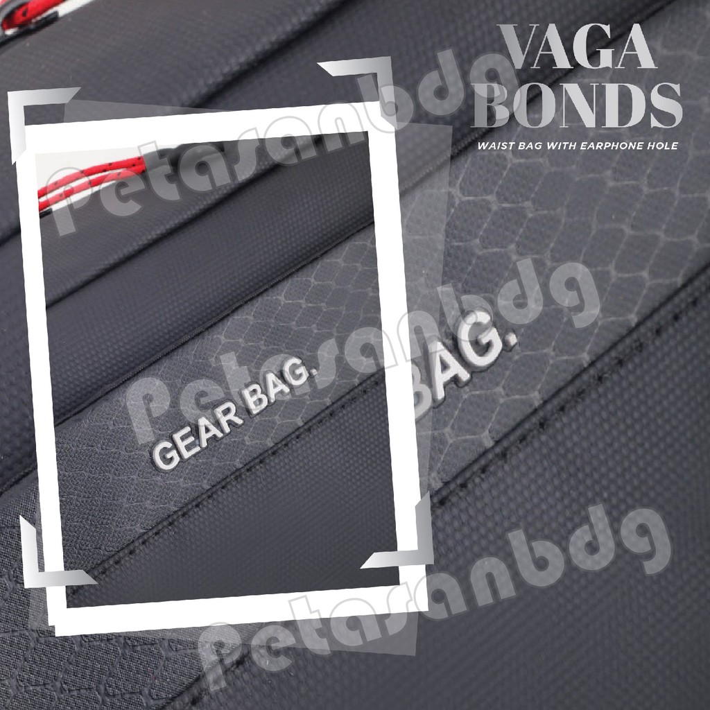 PTS - Gear Bag VAGABONDS Port 13112 Waistbag WITH EARPHONE HOLE Tas Slempang Korea Tas Distro Crossbody