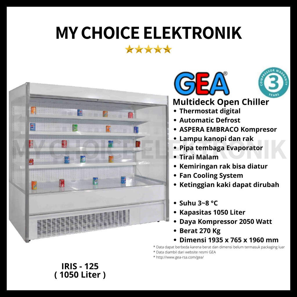 GEA IRIS-200 Multideck Open Chiller 1550 Liter