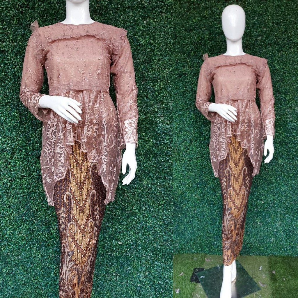 PROMO SE KEBAYA RINJANI PINQUIN / SET KEBAYA TULLE PINQUIN / SET KEBAYA TULLE BORDIR TIMBUL