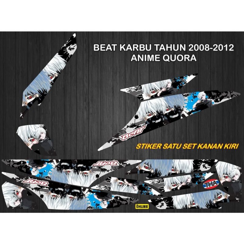 STICKER STRIPING VARIASI DECAL BEAT KARBU MOTIF ANIME QUORA
