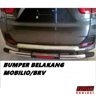 bumper belakang mobil honda BRV/Mobilio stainless ferrari variasi