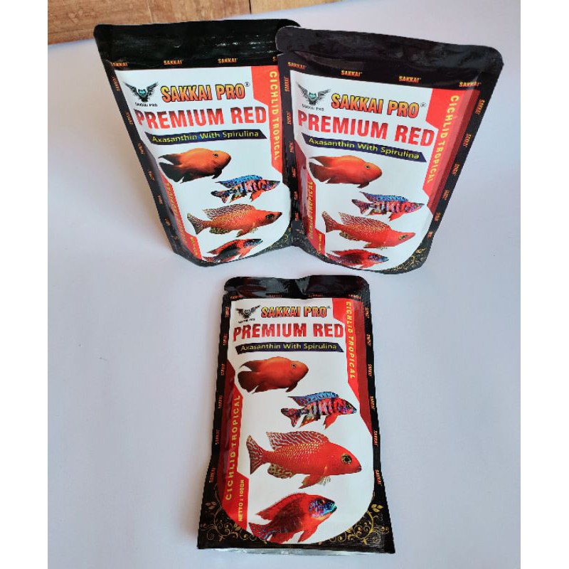 SAKKAI PRO Premium Red Cichlid Tropical 100gr Butiran 2 mm Floating/Apung