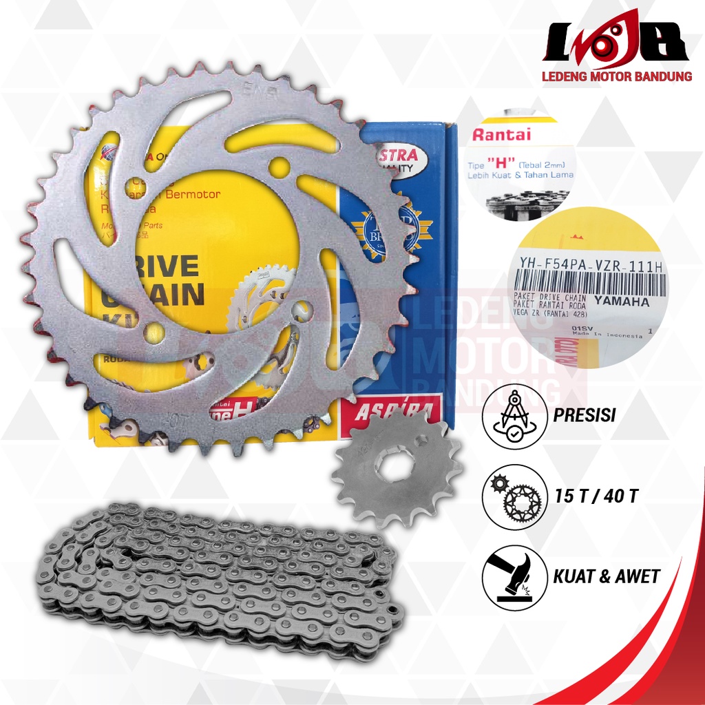 ASPIRA Gear Set Vega ZR Jupiter Z New Gir Depan Belakang Girset Motor Bebek