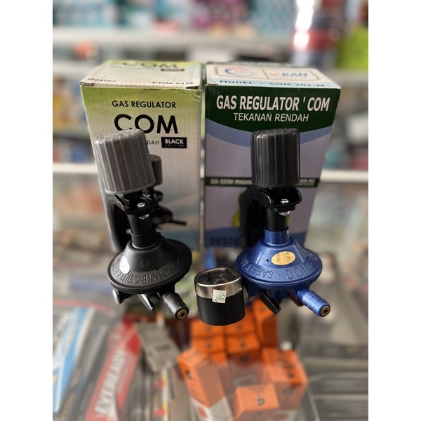 Jual Regulator Kompor Gas Jepit Putar Destec COM / Meteran / Non