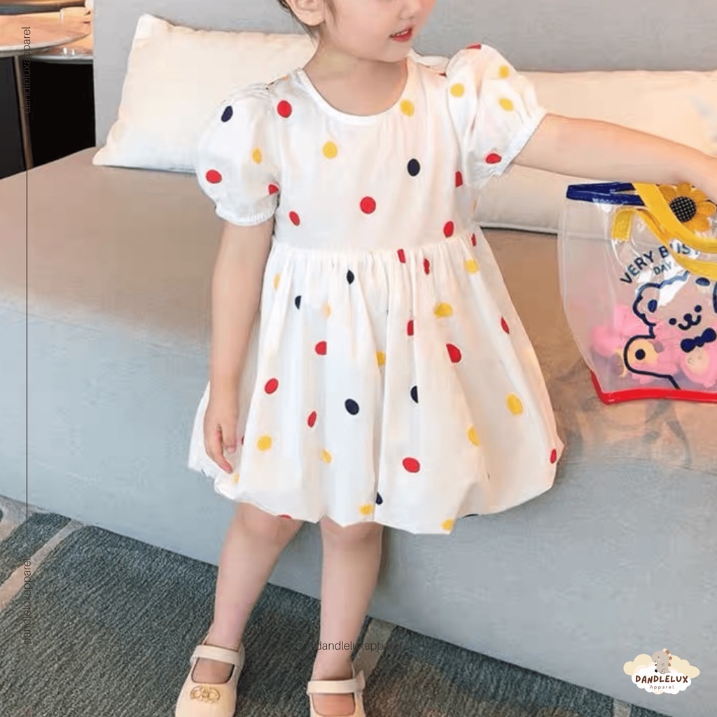 [Dandlelux] RAINBOW FLUFFY DRESS | Ball Dress Anak Perempuan Korean Style | READY STOCK | Dress Lutu