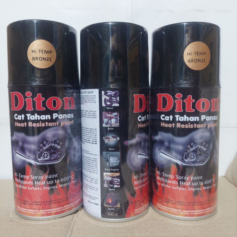 Pilok Cat Diton Anti panas Hi temp Bronze 300cc Cat Semprot Tahan Panas Diton Bronze Ukuran Besar 300cc