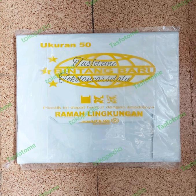 

*#*#*#] Kantong Plastik Kresek Keresek HD 50 jumbo besar hitam putih belanja