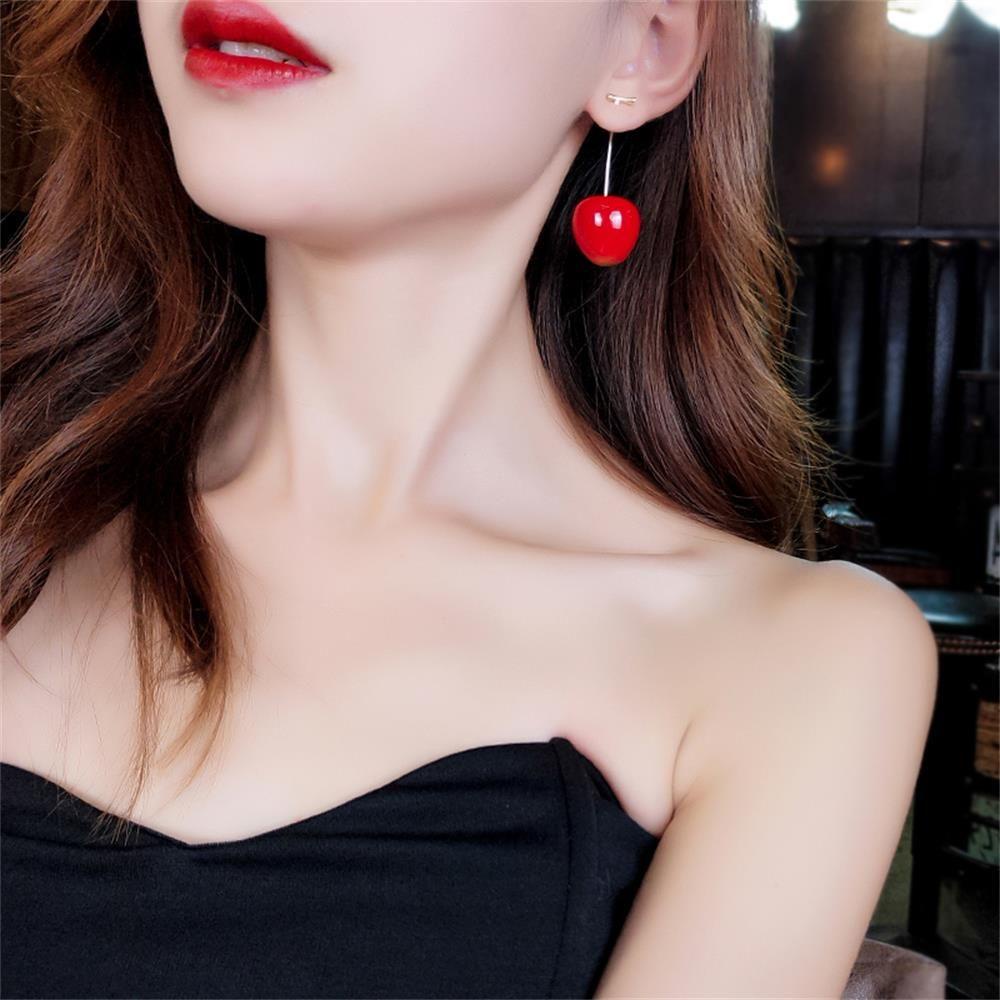 Anting LILY Cherry Perhiasan Bohemian Pesta Baru