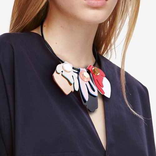 Kalung Fashion MARNI Irregular Shape Collarbone Necklace  RB7DEB