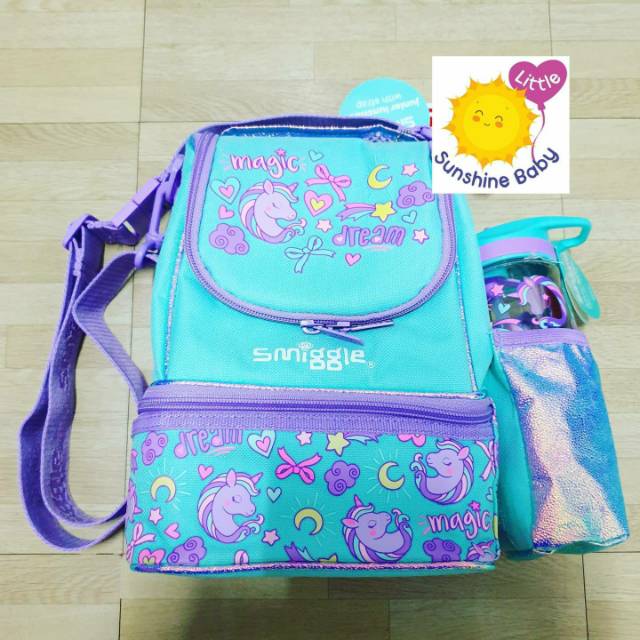 Smiggle Unicorn Lunch Bag Junior Set - Tas Bekel dan Botol