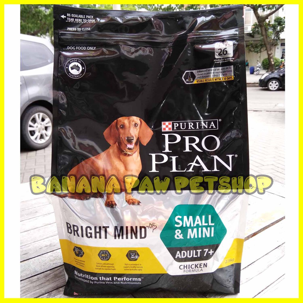 Dog Food PROPLAN Bright Mind Senior Small Breeds 7+ 2.5 kg / Makanan