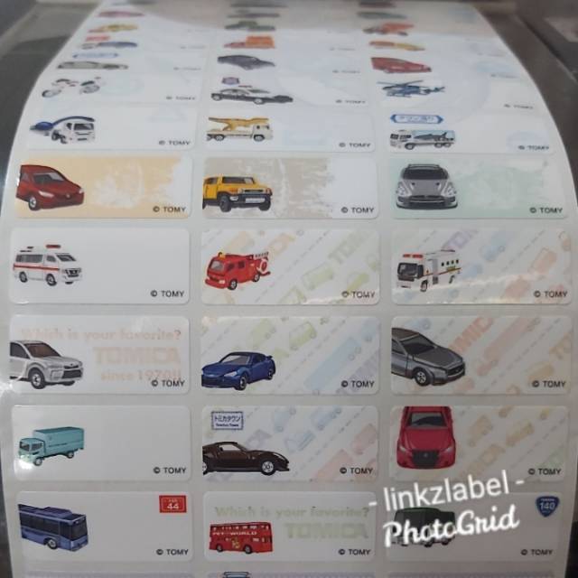 

Label nama ORI TOMICA tahan air size sml