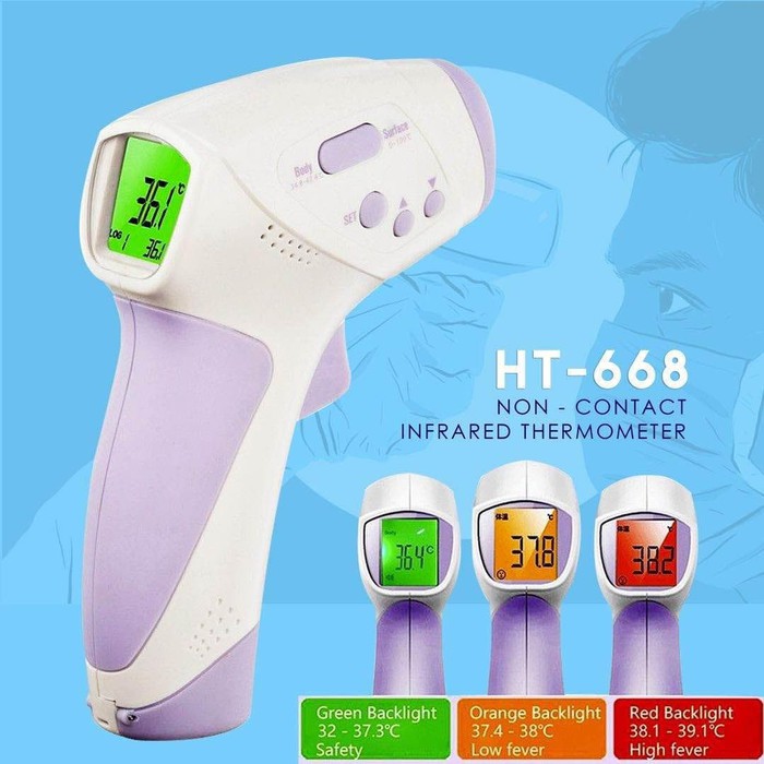 Thermometer Infrared Non Contact HT668 Termometer Pengatur Suhu Tubuh