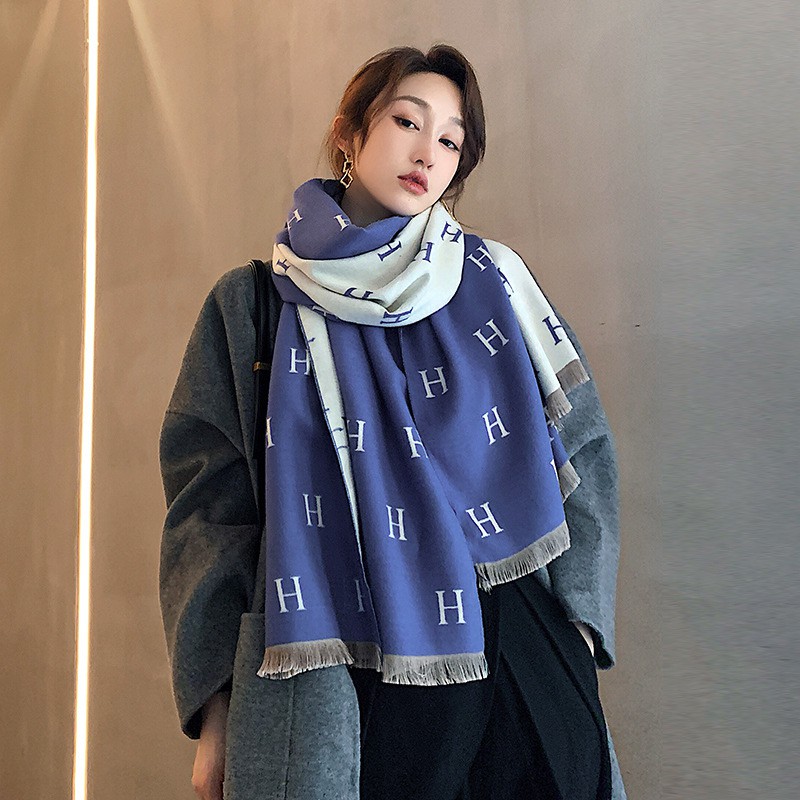 Honne Syal Scarf Shawl Motif H Import Cashmere