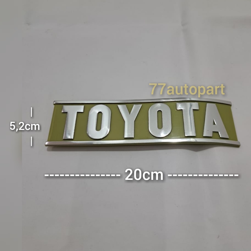 emblem logo mobil tulisan toyota untuk hartop bagian belakang