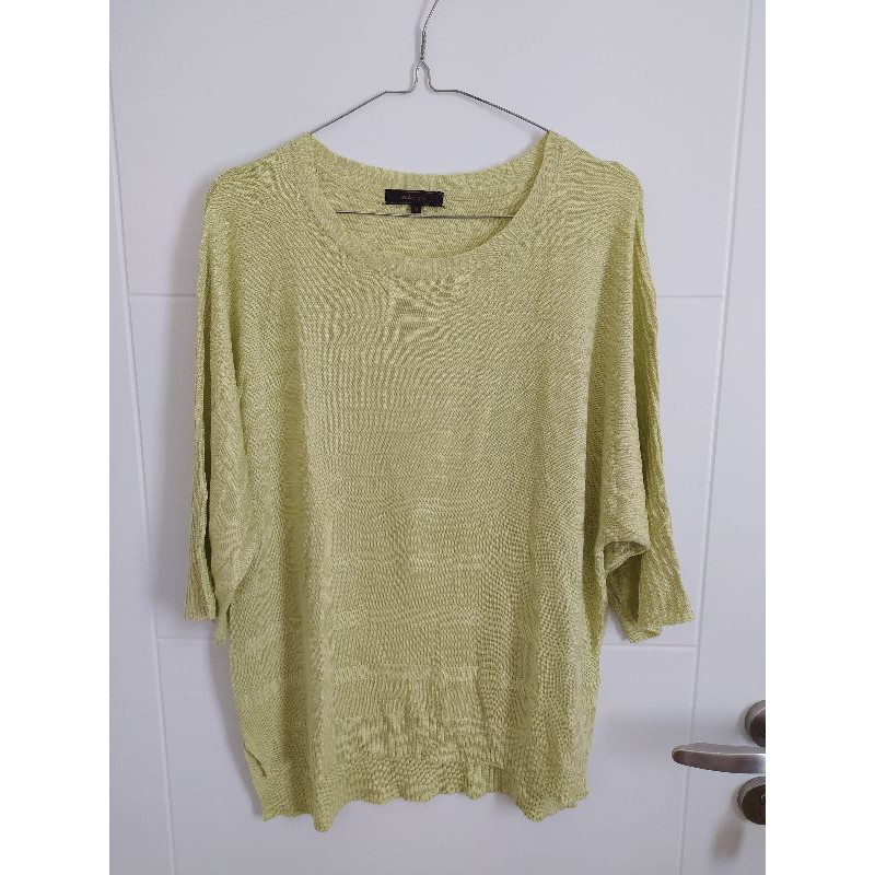 Preloved Branded M.F.Editorial Atasan Rajut Warna Hijau Pastel