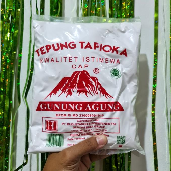 

TEPUNG TAPIOKA GUNUNG AGUNG 500 GRAM/ SAGU GUNUG AGUNG