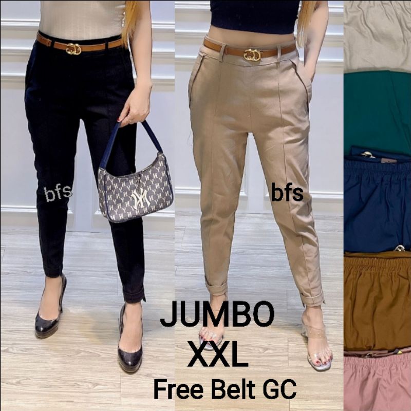 Celana Import SoftJeans Stretch Jumbo 9079 Free belt