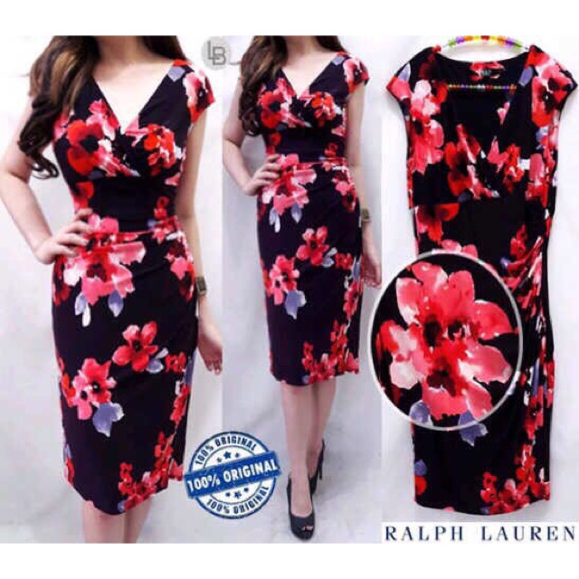 Ralph Lauren Red floral dress