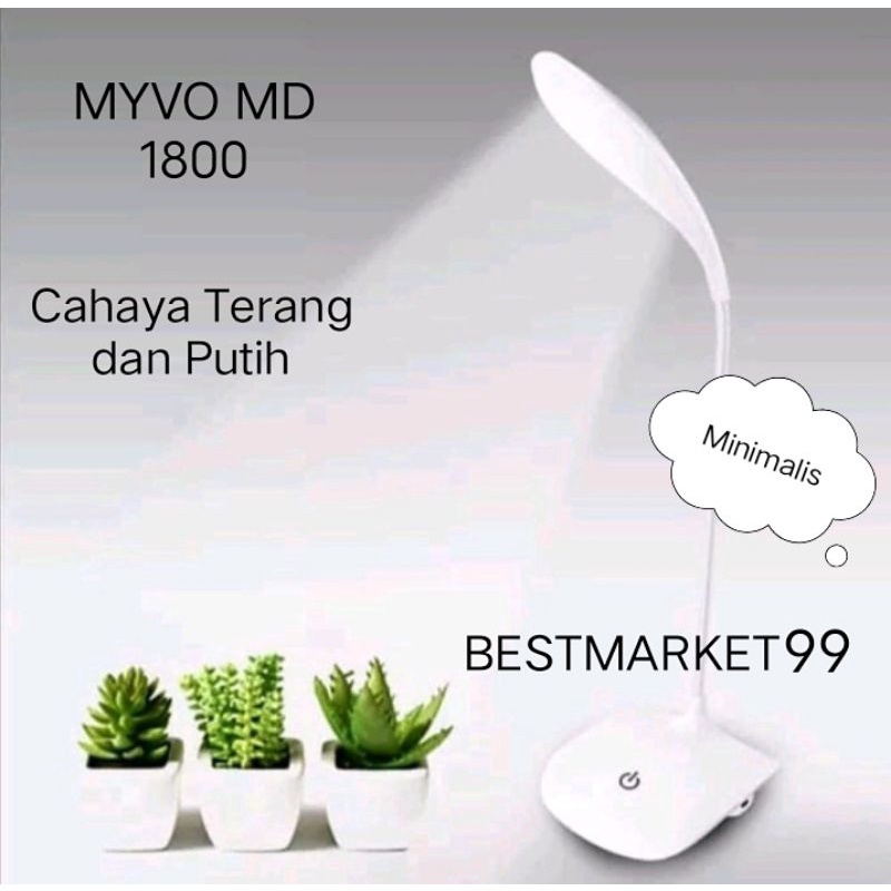 Lampu belajar minimalis sentuh / lampu baca Myvo MD 1800 .Promo  Free Buble Wrap Plus karton.