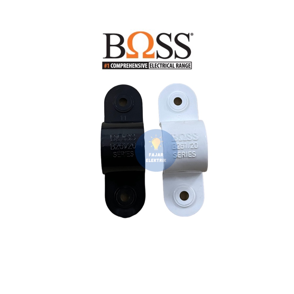 KLEM 20 MM BOSS PUTIH HITAM