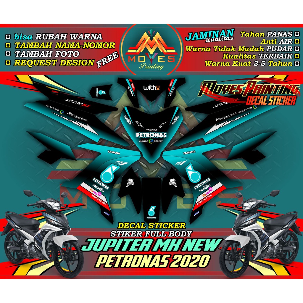 Decal Sticker Full Body MX NEW 135 Full Body Kit Motif Petronas