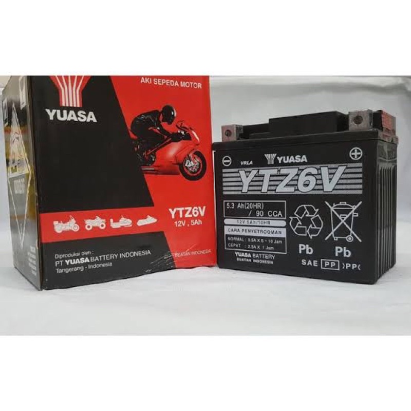 Jual AKI YUASA YTZ6V (Aki Motor Vario, Sonic) | Shopee Indonesia