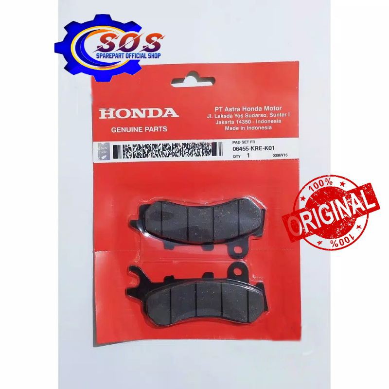 Kampas Rem Depan Disk Ori Honda New PCX 150 Lokal CBS Non ABS