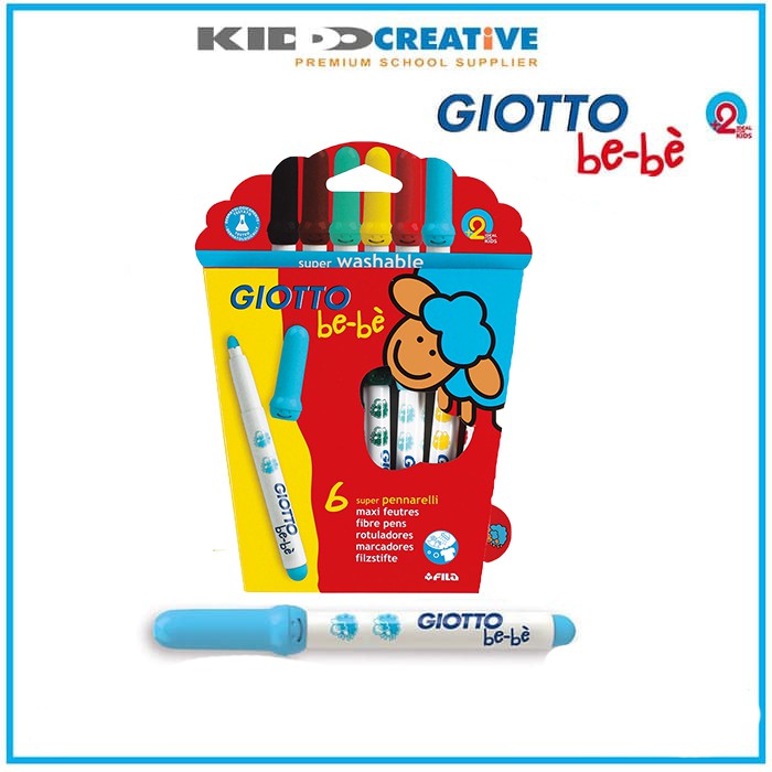 

GIOTTO BEBE SUPER FIBRE PENS 6 COLS